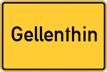 Place name sign Gellenthin