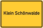 Place name sign Klein Schönwalde
