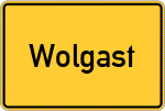Place name sign Wolgast