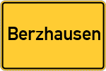 Place name sign Berzhausen