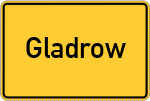 Place name sign Gladrow