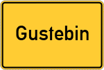 Place name sign Gustebin