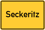 Place name sign Seckeritz