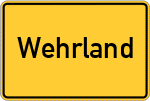 Place name sign Wehrland