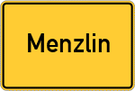 Place name sign Menzlin