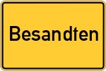 Place name sign Besandten