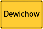 Place name sign Dewichow