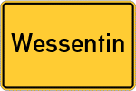 Place name sign Wessentin
