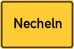 Place name sign Necheln