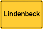 Place name sign Lindenbeck