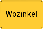 Place name sign Wozinkel