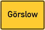 Place name sign Görslow