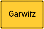 Place name sign Garwitz