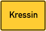 Place name sign Kressin