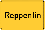 Place name sign Reppentin