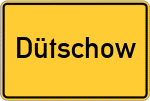 Place name sign Dütschow