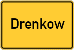 Place name sign Drenkow