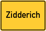 Place name sign Zidderich