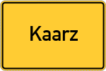 Place name sign Kaarz