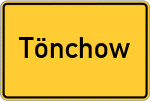 Place name sign Tönchow