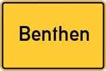 Place name sign Benthen