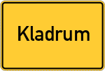 Place name sign Kladrum