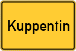 Place name sign Kuppentin