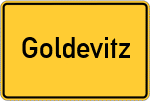 Place name sign Goldevitz