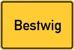 Place name sign Bestwig