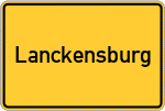 Place name sign Lanckensburg