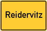 Place name sign Reidervitz