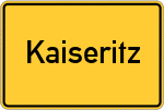 Place name sign Kaiseritz
