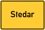 Place name sign Stedar