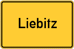Place name sign Liebitz
