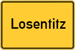 Place name sign Losentitz