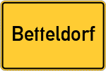 Place name sign Betteldorf