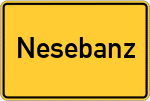 Place name sign Nesebanz