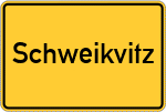 Place name sign Schweikvitz