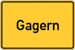Place name sign Gagern