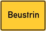 Place name sign Beustrin