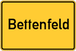 Place name sign Bettenfeld, Eifel