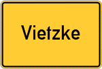 Place name sign Vietzke
