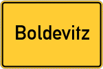 Place name sign Boldevitz