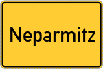Place name sign Neparmitz