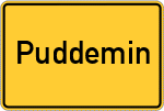 Place name sign Puddemin