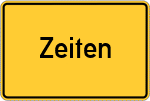 Place name sign Zeiten