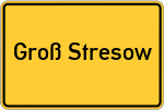 Place name sign Groß Stresow