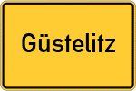 Place name sign Güstelitz