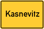Place name sign Kasnevitz