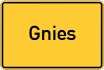 Place name sign Gnies